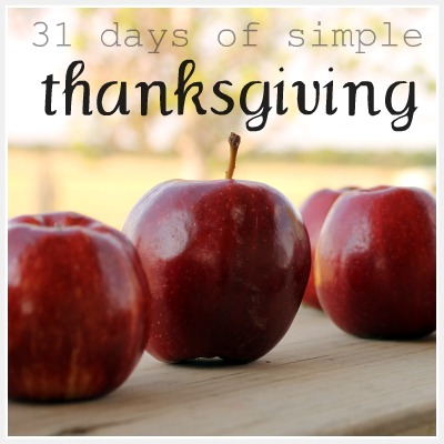 31 Days of Simple Thanksgiving