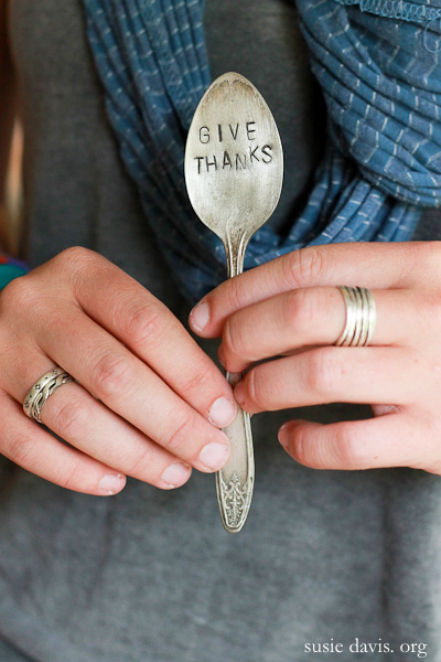 give thanks … vintage silverplate spoon