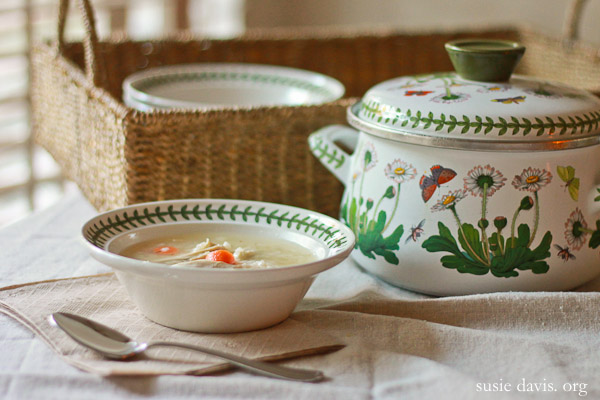 52 Sunday Suppers: Chicken Soup, Romaine Salad & Homemade Bread