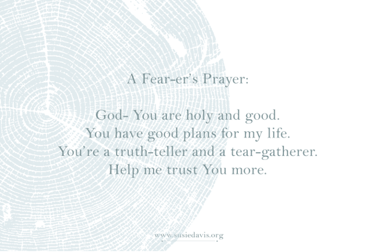 a prayer to kick fear out the door