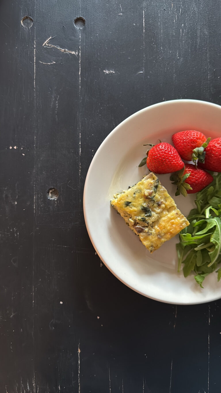 Spinach & Mushroom Egg Casserole